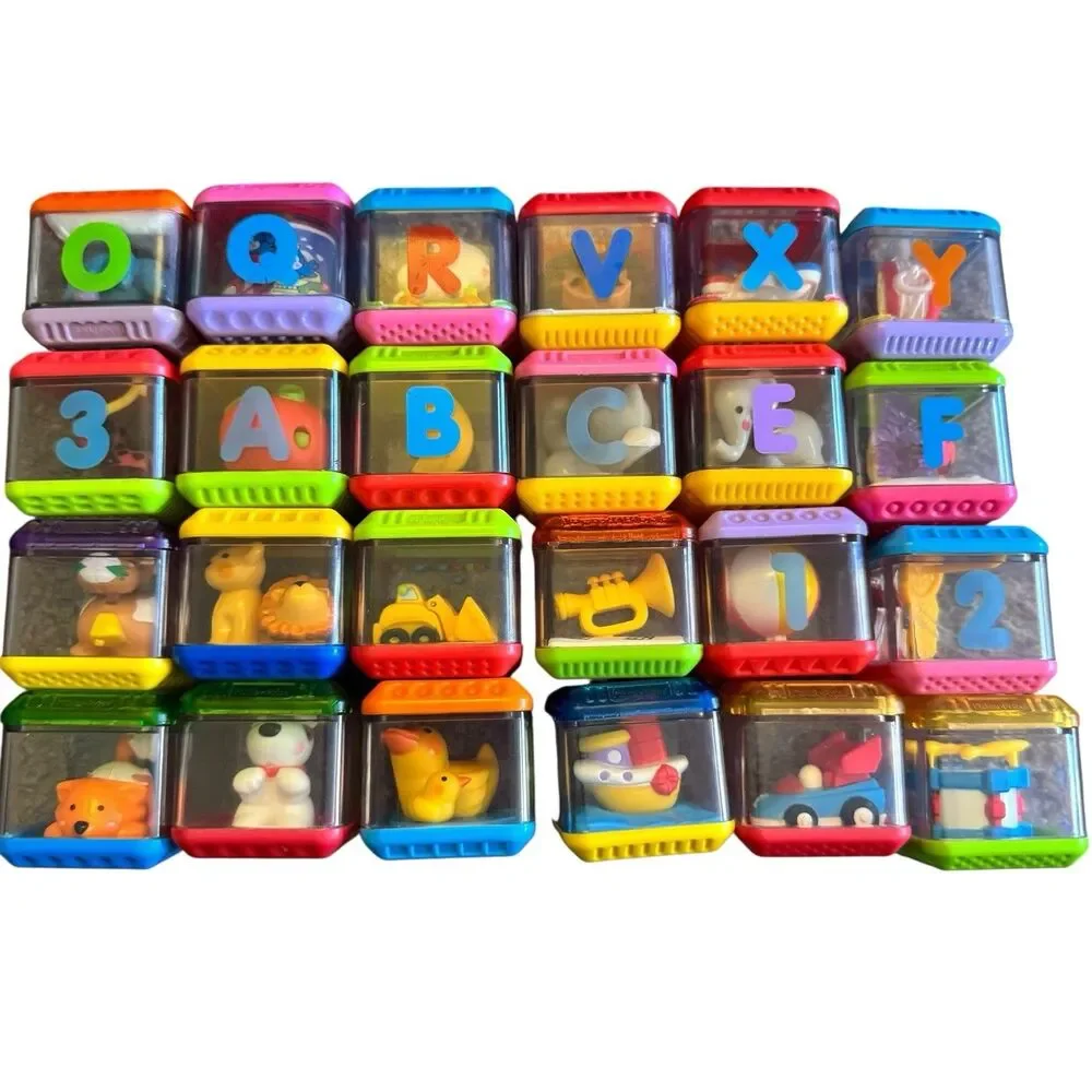 Fisher Price Incrediblock Activity Cube‎ With 26 Peek A Boo Blocks